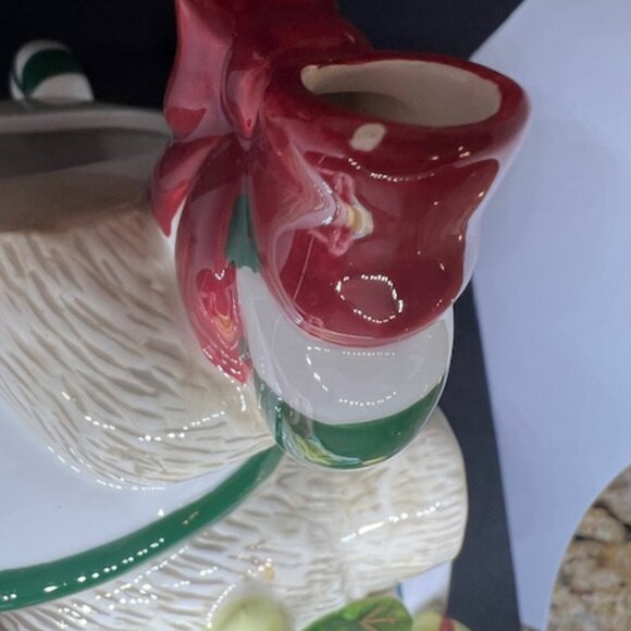 🧸 Spode Christmas Tree Teddy Bear Teapot Handpainted – Holiday Figurine – 9” - Picture 3 of 13